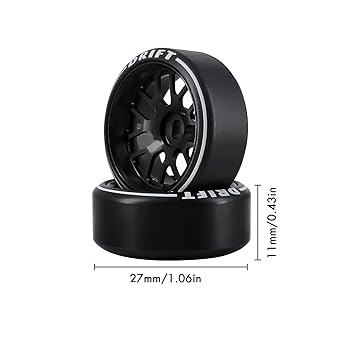 Amazon.com: Abendor 4 Pcs 14 Spoke Rc Drift Wheels & Logo